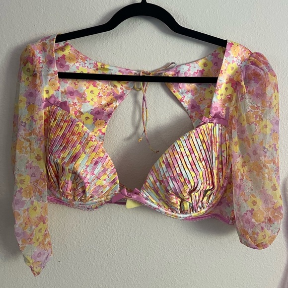 Limited Edition For Love & Lemons Pastel Punch Floral Bra Top - Picture 3 of 5